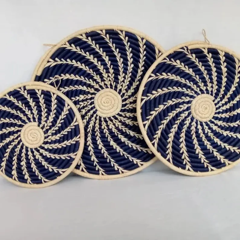 3 sets of Colourful wall decor Basket/bowls Ugandan wall decor Baskets Table Baskets Fruit Baskets Vibrant Table bowls Home decor ON SALES - Image 3
