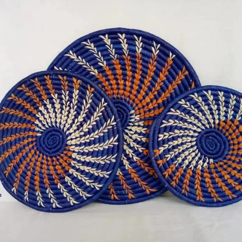 Ugandan wall decor baskets